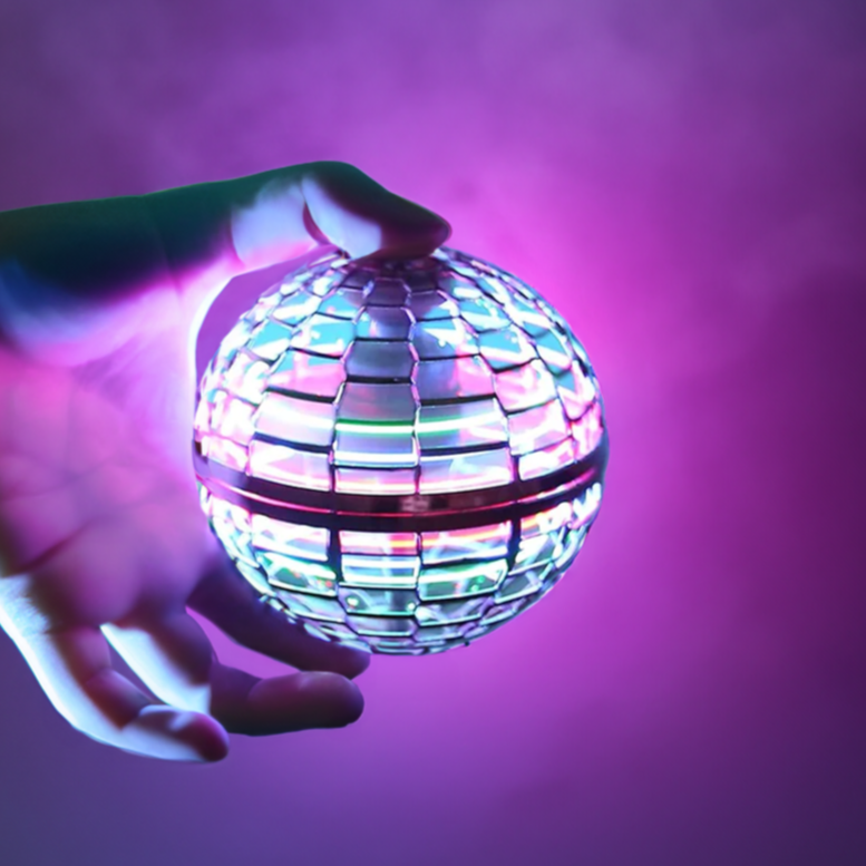 Davy | Flying Orb Ball | Aerodynamic 360° Flying Device | Intelligent Gyroscopic Stabilization | Shock-Resistant Polypropylene Structure | USB Fast Charging | LED Effects