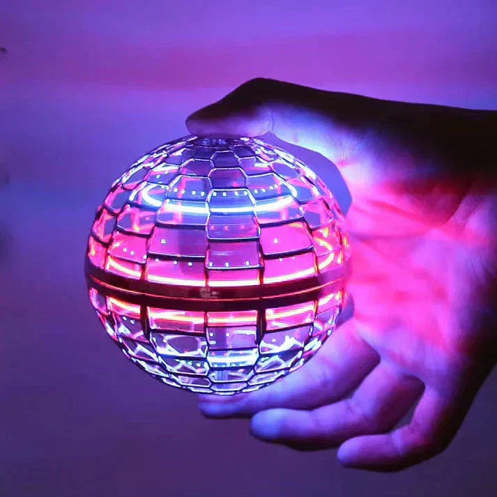 Davy | Flying Orb Ball | Aerodynamic 360° Flying Device | Intelligent Gyroscopic Stabilization | Shock-Resistant Polypropylene Structure | USB Fast Charging | LED Effects