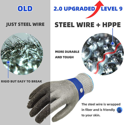Davy | Food-Safe Cut-Resistant Stainless Steel Mesh Glove