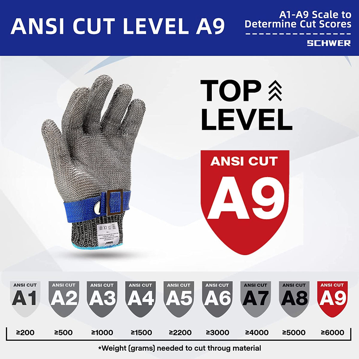 Davy | Food-Safe Cut-Resistant Stainless Steel Mesh Glove