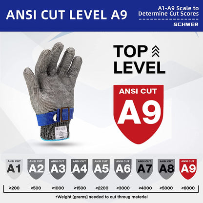 Davy | Food-Safe Cut-Resistant Stainless Steel Mesh Glove