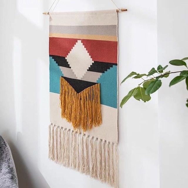 Davy | Boho Geometric Fringe Wall Hanging