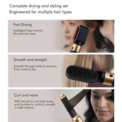 Davy | Glossify 5-in-1 Hair Styler | 1000W Hot Air Brush with Ionic Technology