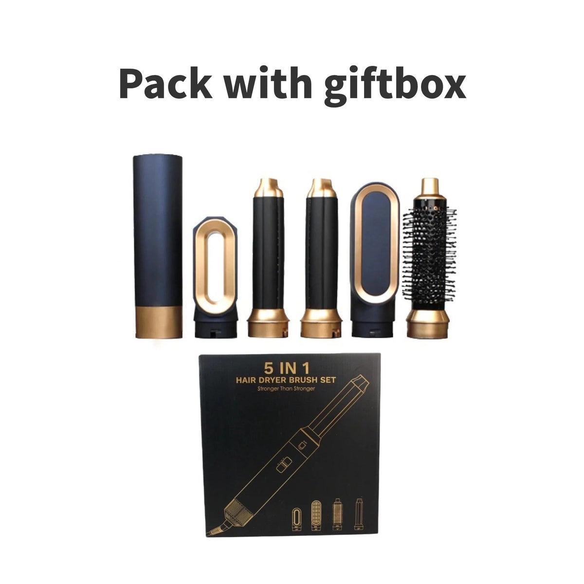Davy | Glossify 5-in-1 Hair Styler | 1000W Hot Air Brush with Ionic Technology