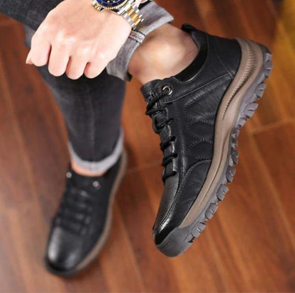 Davy | Men's Leather Comfort Shoes | Hand-Stitched | Orthopedic Support | Non-Slip