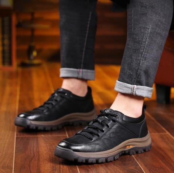 Davy | Men's Leather Comfort Shoes | Hand-Stitched | Orthopedic Support | Non-Slip