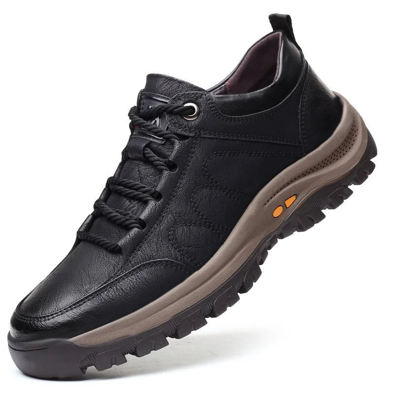 Davy | Men's Leather Comfort Shoes | Hand-Stitched | Orthopedic Support | Non-Slip