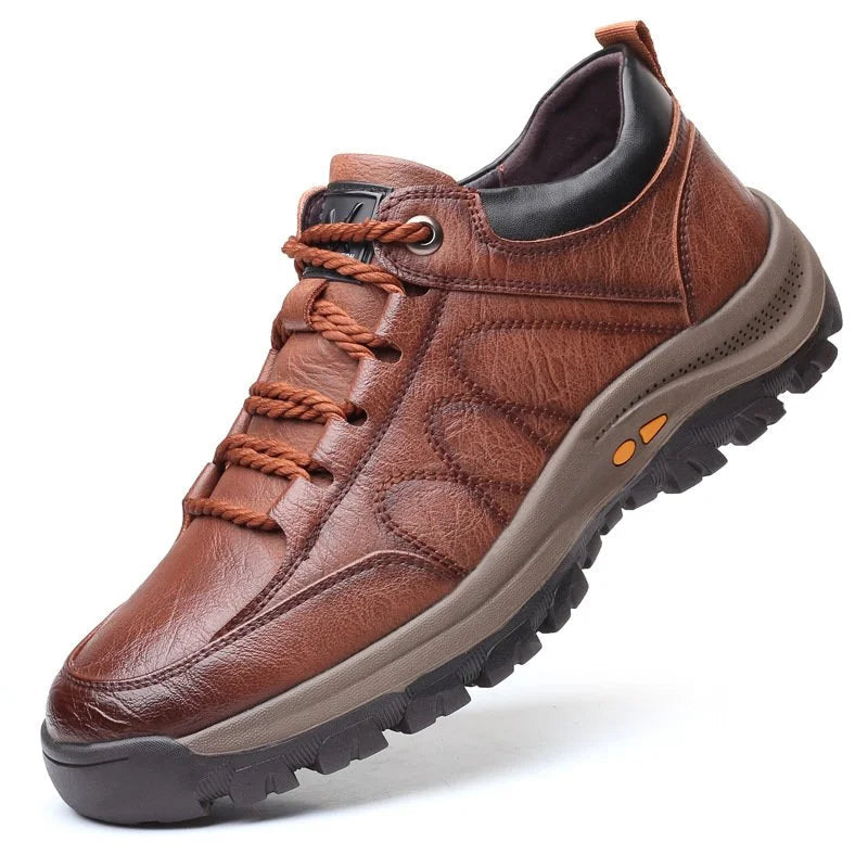 Davy | Men's Leather Comfort Shoes | Hand-Stitched | Orthopedic Support | Non-Slip