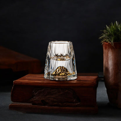 Davy | Handmade Crystal Glasses with Gold Flakes – 2-Pack for Whisky