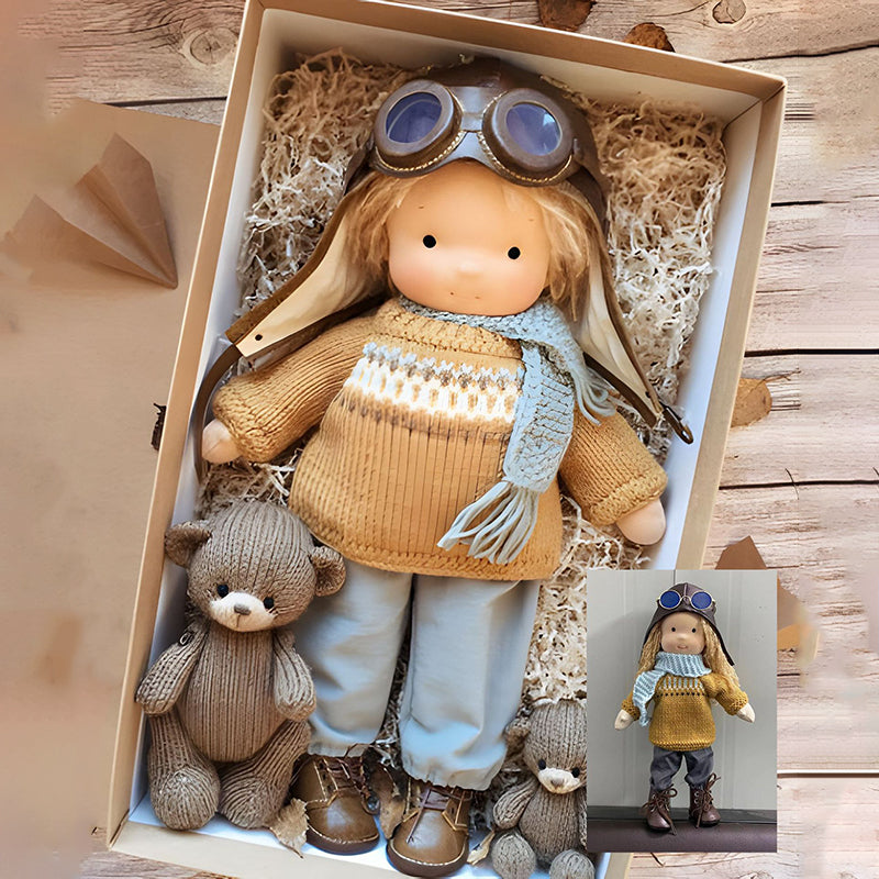 Davy | Natural Waldorf-Style Cloth Doll Toy