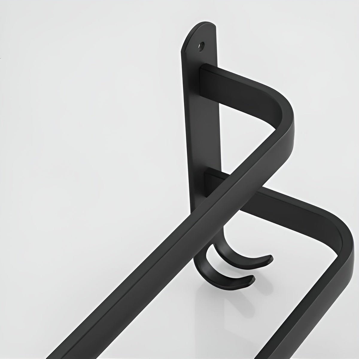 Davy | HangEase 3-Tier Towel Holder – Black Wall-Mounted Aluminum Rack Without Drilling