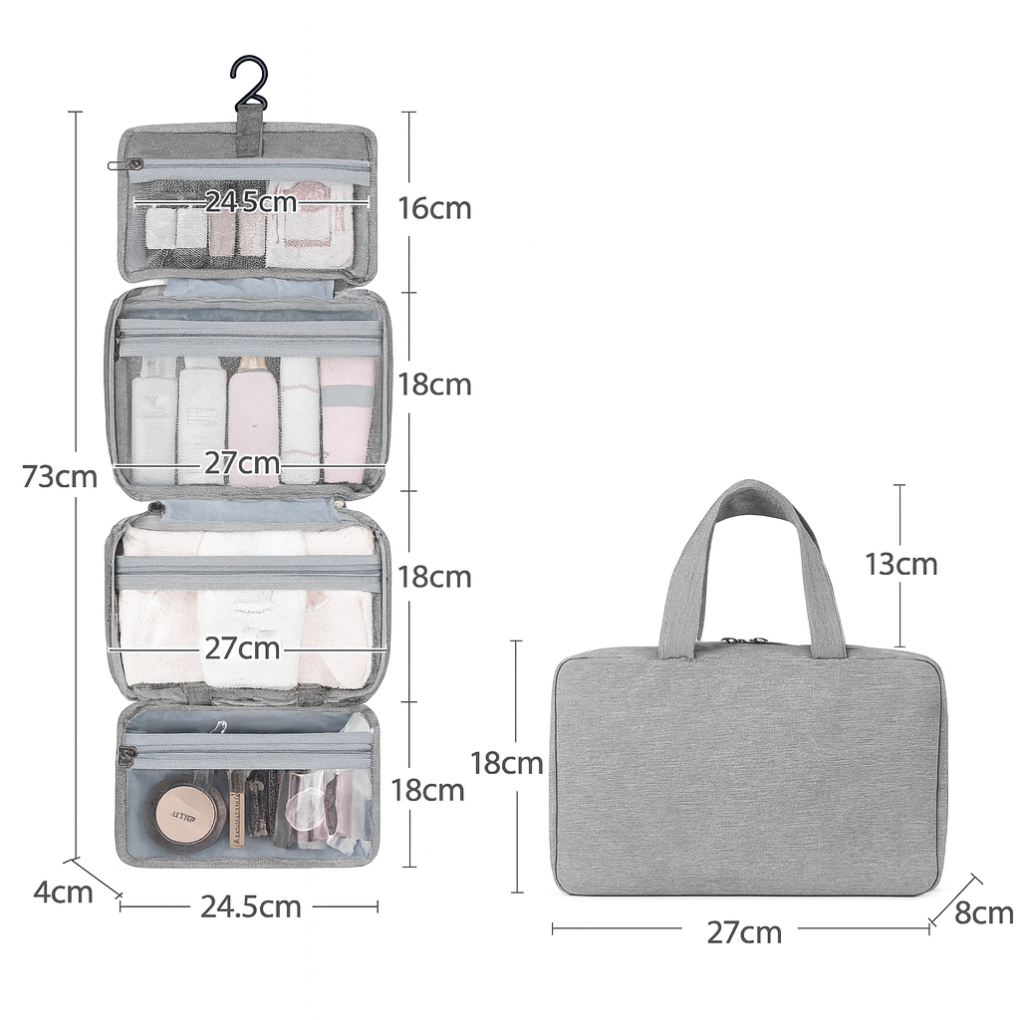 Davy | Hanging Toiletry Bag with Multiple Compartments