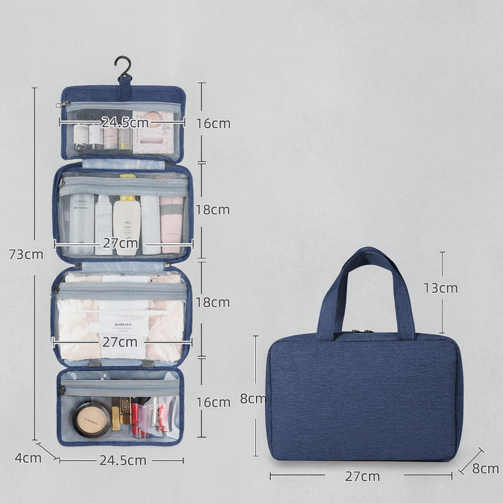 Davy | Hanging Toiletry Bag with Multiple Compartments