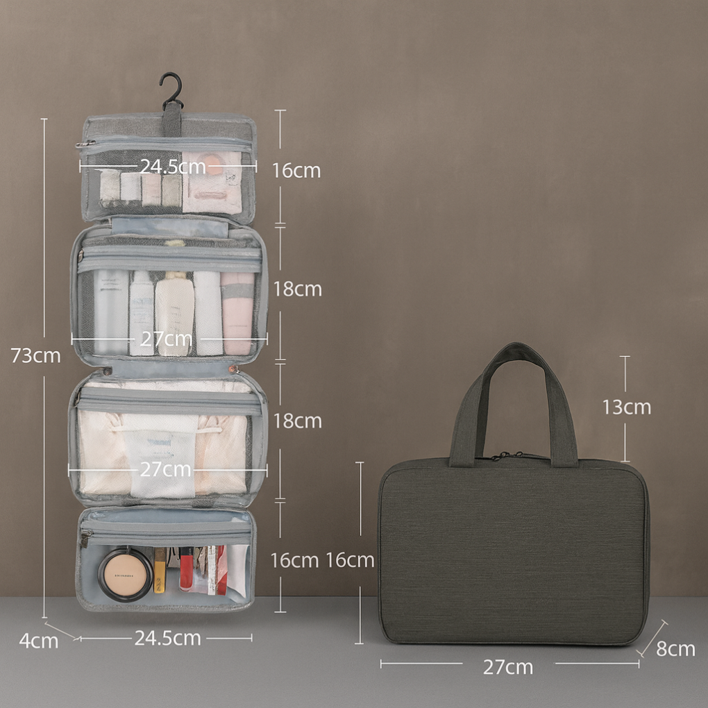Davy | Hanging Toiletry Bag with Multiple Compartments