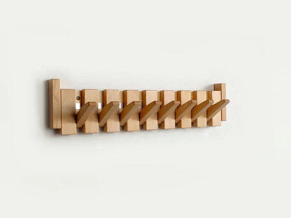 Davy | PianoStyle Wall Hook Rack | Solid Wood Entryway Organizer