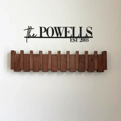 Davy | PianoStyle Wall Hook Rack | Solid Wood Entryway Organizer