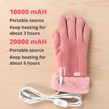 Davy | Heated Gloves for Women UK – Ladies Thermal Waterproof Winter Gloves with Touch Screen & USB Rechargeable Warm Design