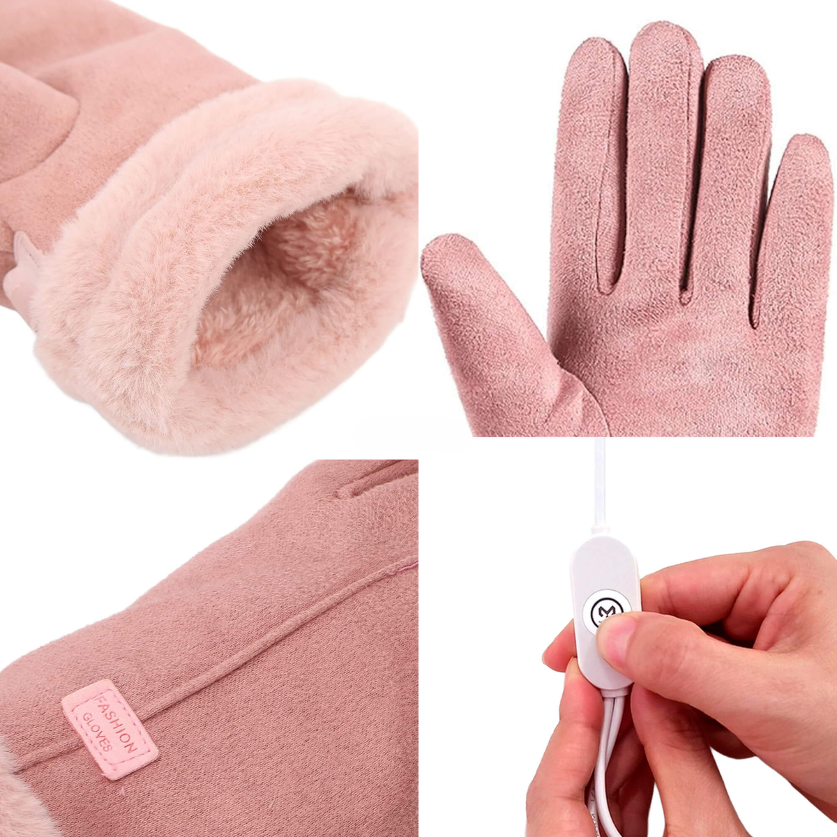 Davy | Heated Gloves for Women UK – Ladies Thermal Waterproof Winter Gloves with Touch Screen & USB Rechargeable Warm Design