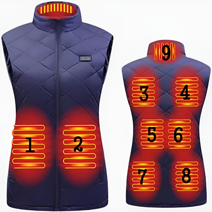 Davy | Heated vest for women with dual control and 9 heating zones – comfort and warmth for every season