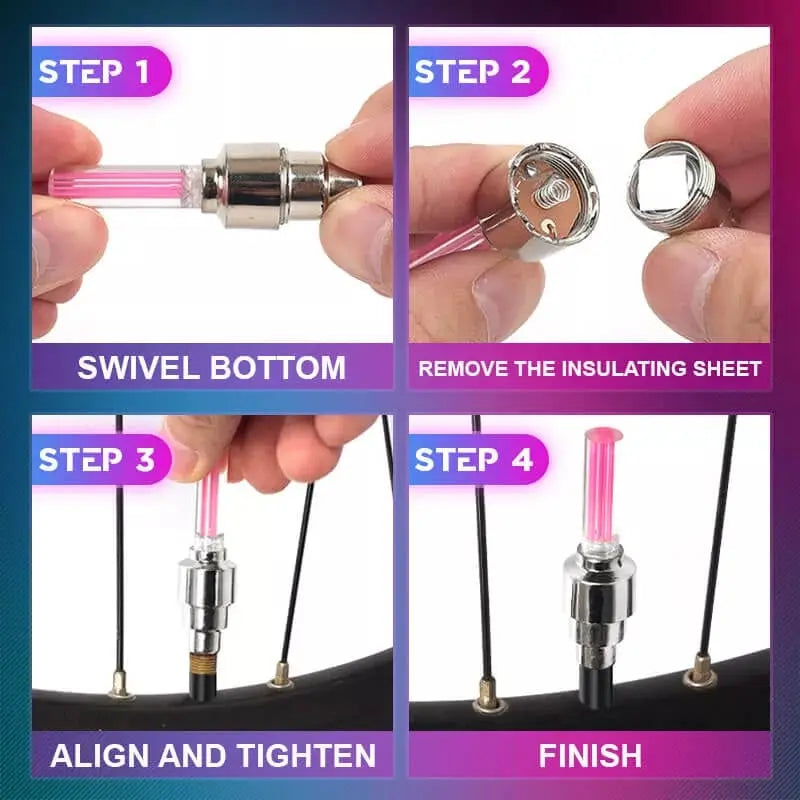 Davy | High-quality bicycle valve lighting with LED – Perfect for night rides