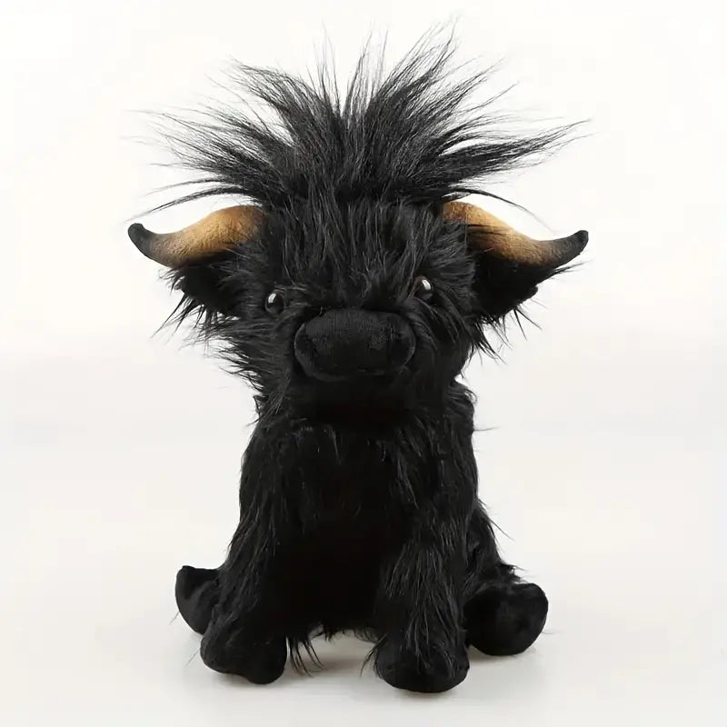 Davy | Highland Cuddle Cow | Soft and Cozy Plush Toy | Brown/White