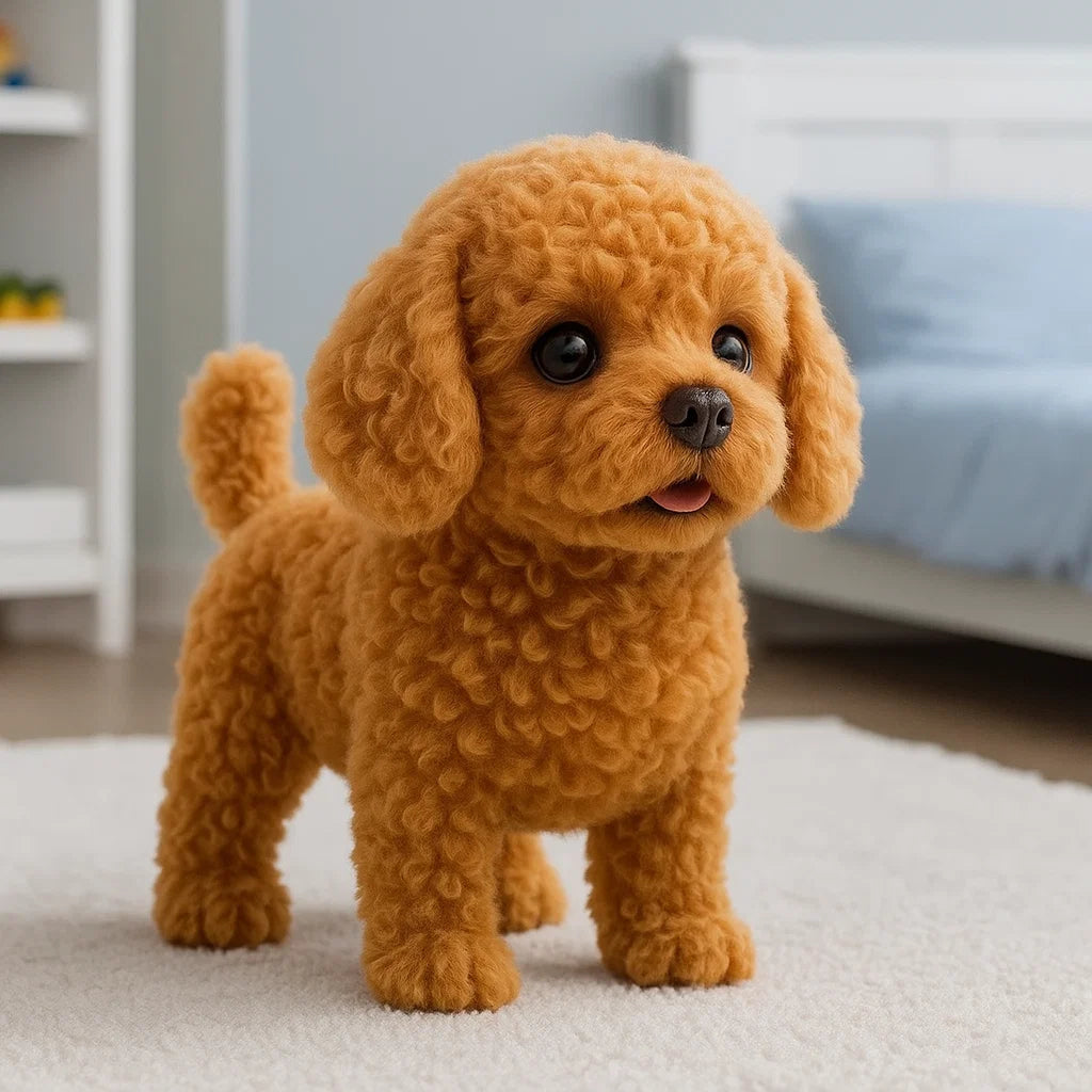Davy | Interactive Plush Puppy - Realistic Stuffed Animal for Children and Adults with Movements and Sounds