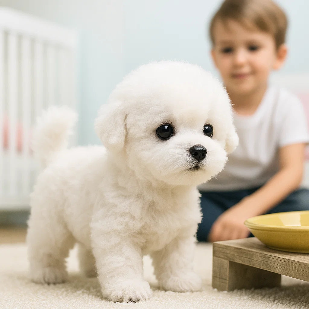 Davy | Interactive Plush Puppy - Realistic Stuffed Animal for Children and Adults with Movements and Sounds