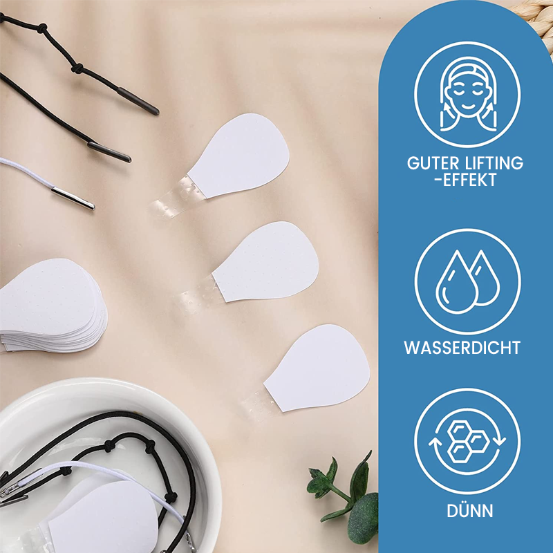 Davy | Invisible Facelift Patches | 120 Pack Supply | Ultra-thin 0.02mm Adhesion Technology | Waterproof & Hypoallergenic | Mechanical V-Shape Lifting | Transparent