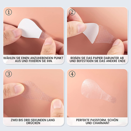 Davy | Invisible Facelift Patches | 120 Pack Supply | Ultra-thin 0.02mm Adhesion Technology | Waterproof & Hypoallergenic | Mechanical V-Shape Lifting | Transparent