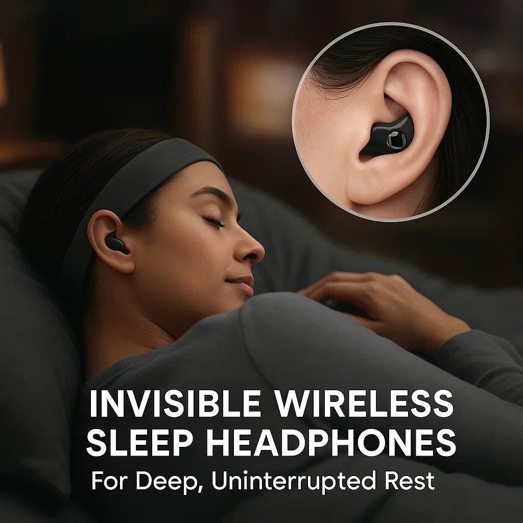 Davy | Invisible Wireless Sleep Headphones | IPX5 Waterproof, Bluetooth 5.3 for Comfortable Sleep and Relaxation
