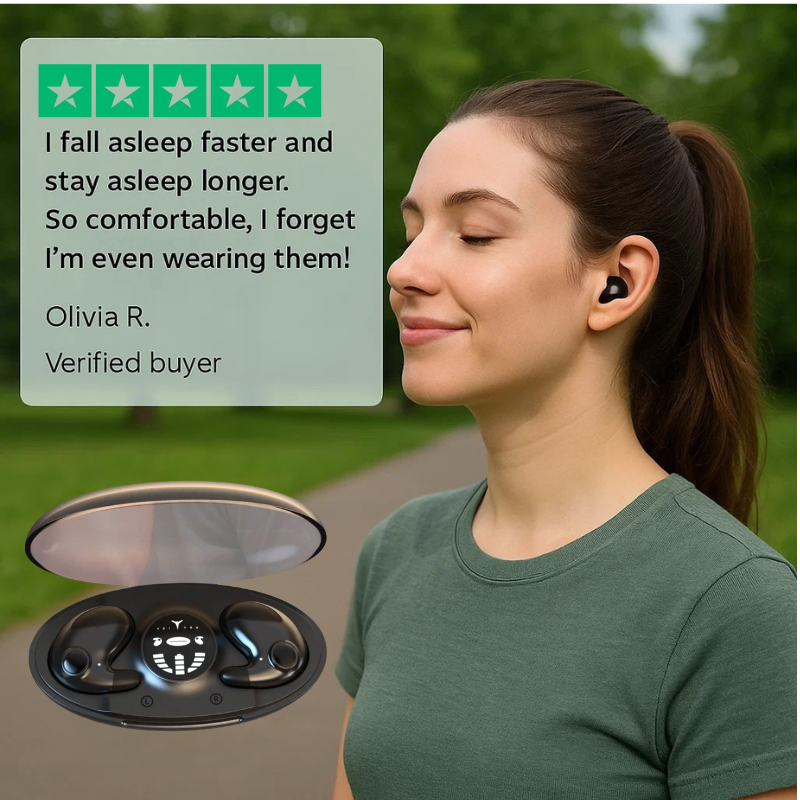 Davy | Invisible Wireless Sleep Headphones | IPX5 Waterproof, Bluetooth 5.3 for Comfortable Sleep and Relaxation