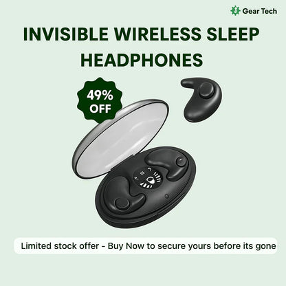 Davy | Invisible Wireless Sleep Headphones | IPX5 Waterproof, Bluetooth 5.3 for Comfortable Sleep and Relaxation