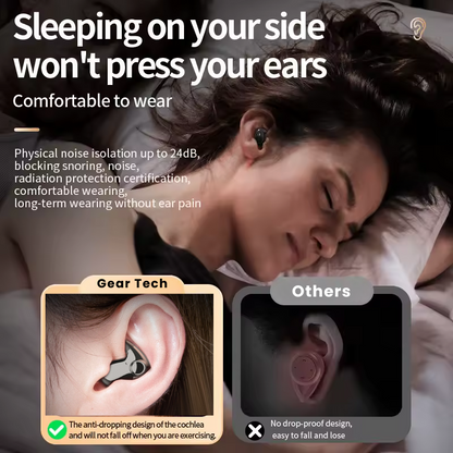 Davy | Invisible Wireless Sleep Headphones | IPX5 Waterproof, Bluetooth 5.3 for Comfortable Sleep and Relaxation