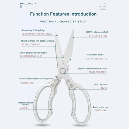 Davy | Japanese Stainless Steel Ultimate Task Kitchen Scissors