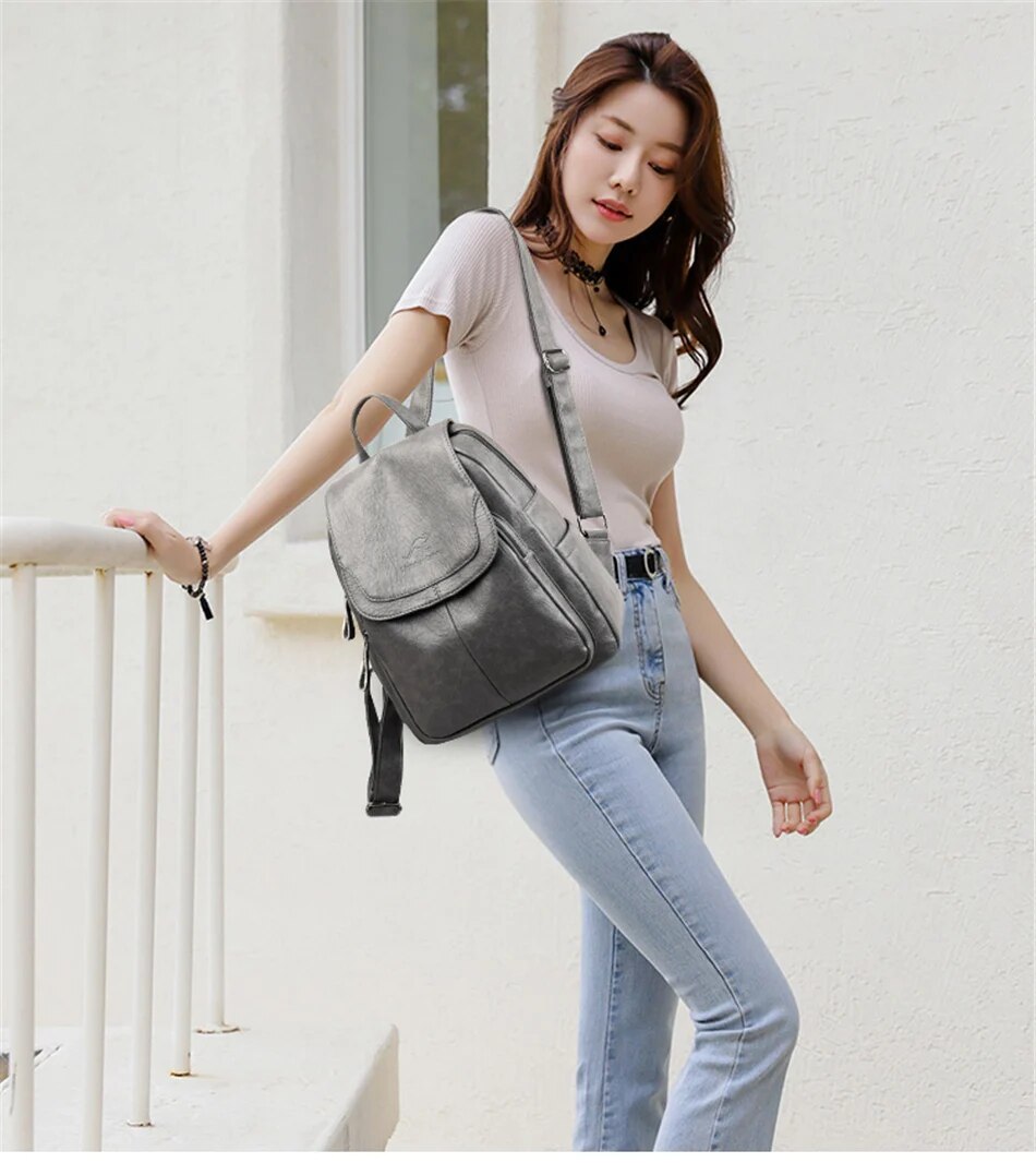 Davy | Leather Backpack for Women