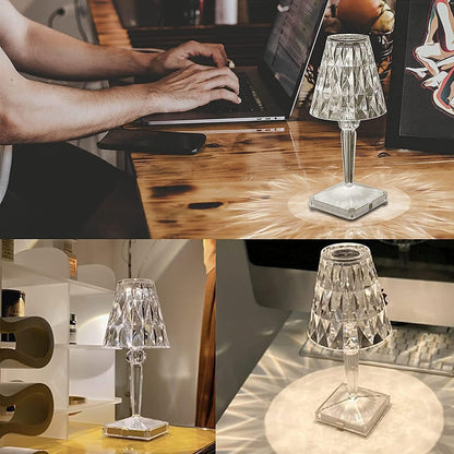 Davy | Crystal Touch Table Lamp | Rechargeable LED Accent Light