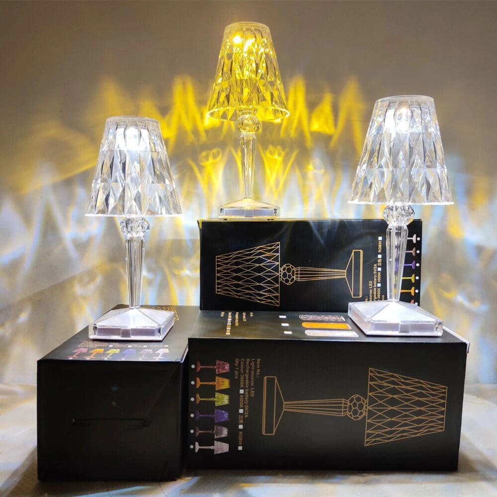 Davy | Crystal Touch Table Lamp | Rechargeable LED Accent Light