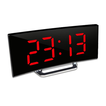 Davy | LED Lighting Large Digital Display | Curved LED Digital Alarm Clock - Amedea