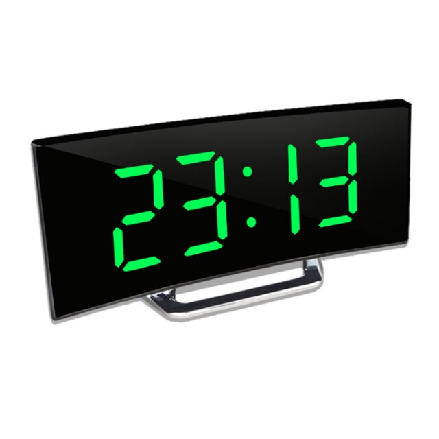 Davy | LED Lighting Large Digital Display | Curved LED Digital Alarm Clock - Amedea