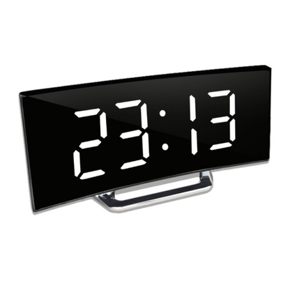 Davy | LED Lighting Large Digital Display | Curved LED Digital Alarm Clock - Amedea