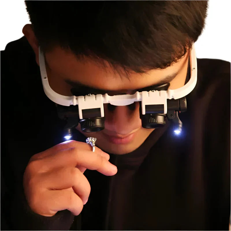 Davy | LED Magnifying Glasses with 8x, 15x, and 23x Magnification for Detailed Viewing and Precision Work