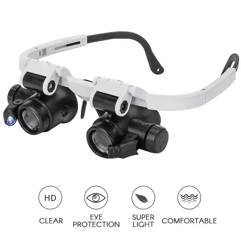 Davy | LED Magnifying Glasses with 8x, 15x, and 23x Magnification for Detailed Viewing and Precision Work