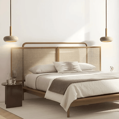 Davy | Wood & Stone Retro Pendant Light for Cozy Ambiance