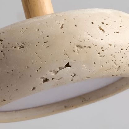 Davy | Wood & Stone Retro Pendant Light for Cozy Ambiance