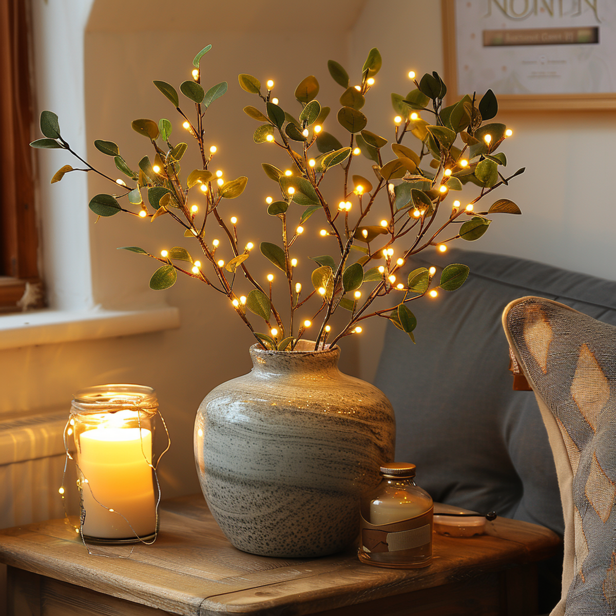 Davy | LED String Lights Olive Branch