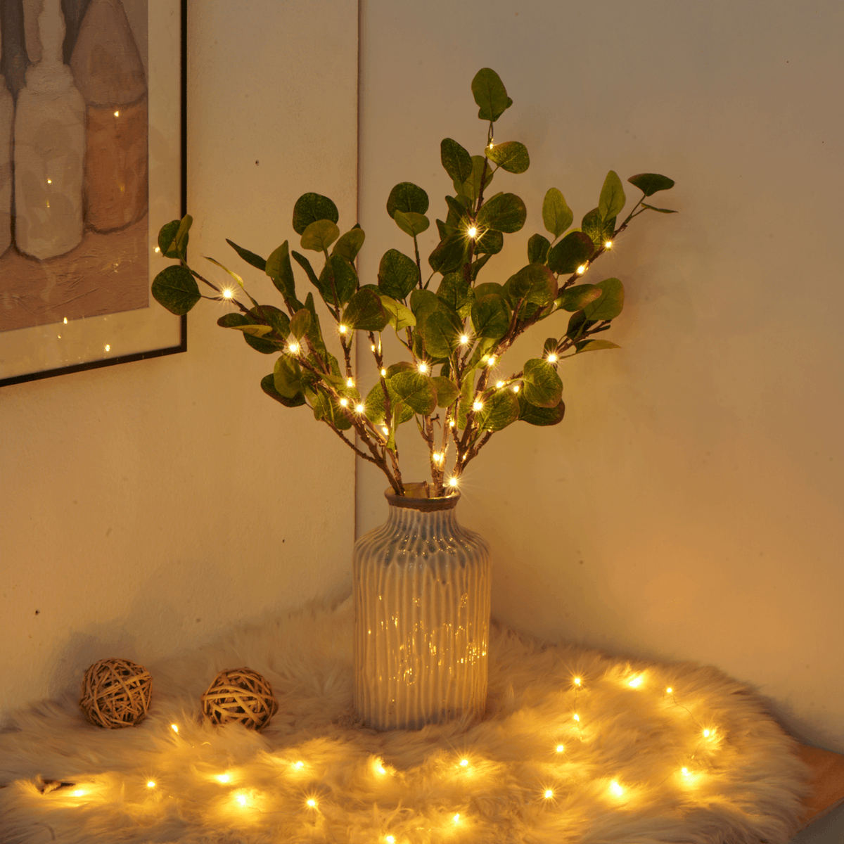 Davy | LED String Lights Olive Branch