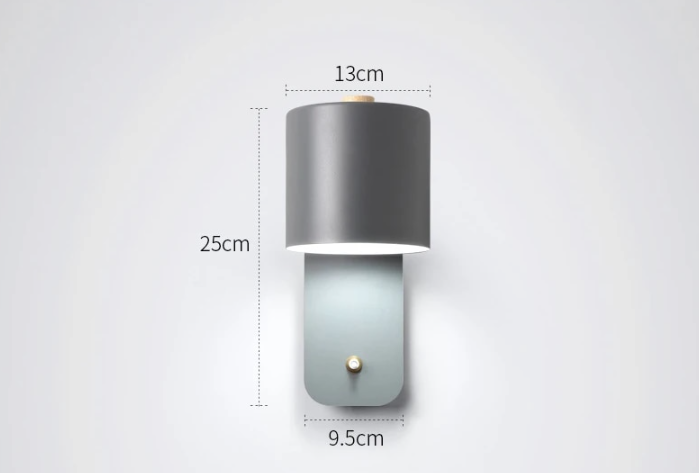 Davy | Modern Metal Sconce with Integrated Switch