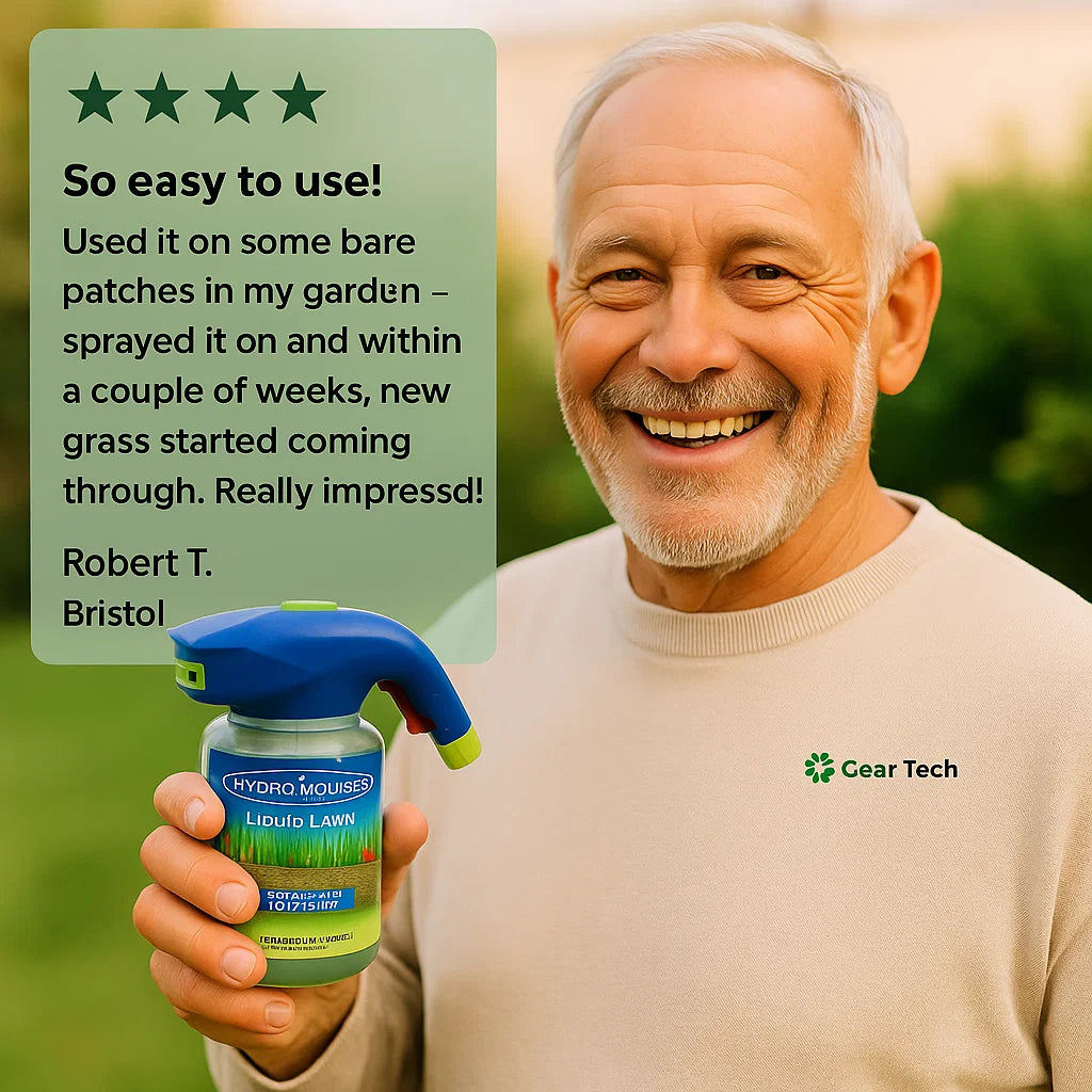 Davy | Liquid Lawn Hydro Mousse Spray On Grass Seed | Easy Application for Patchy Lawns & High-Traffic Areas