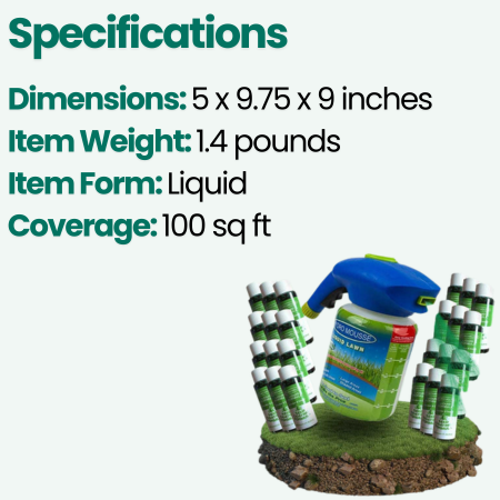 Davy | Liquid Lawn Hydro Mousse Spray On Grass Seed | Easy Application for Patchy Lawns & High-Traffic Areas
