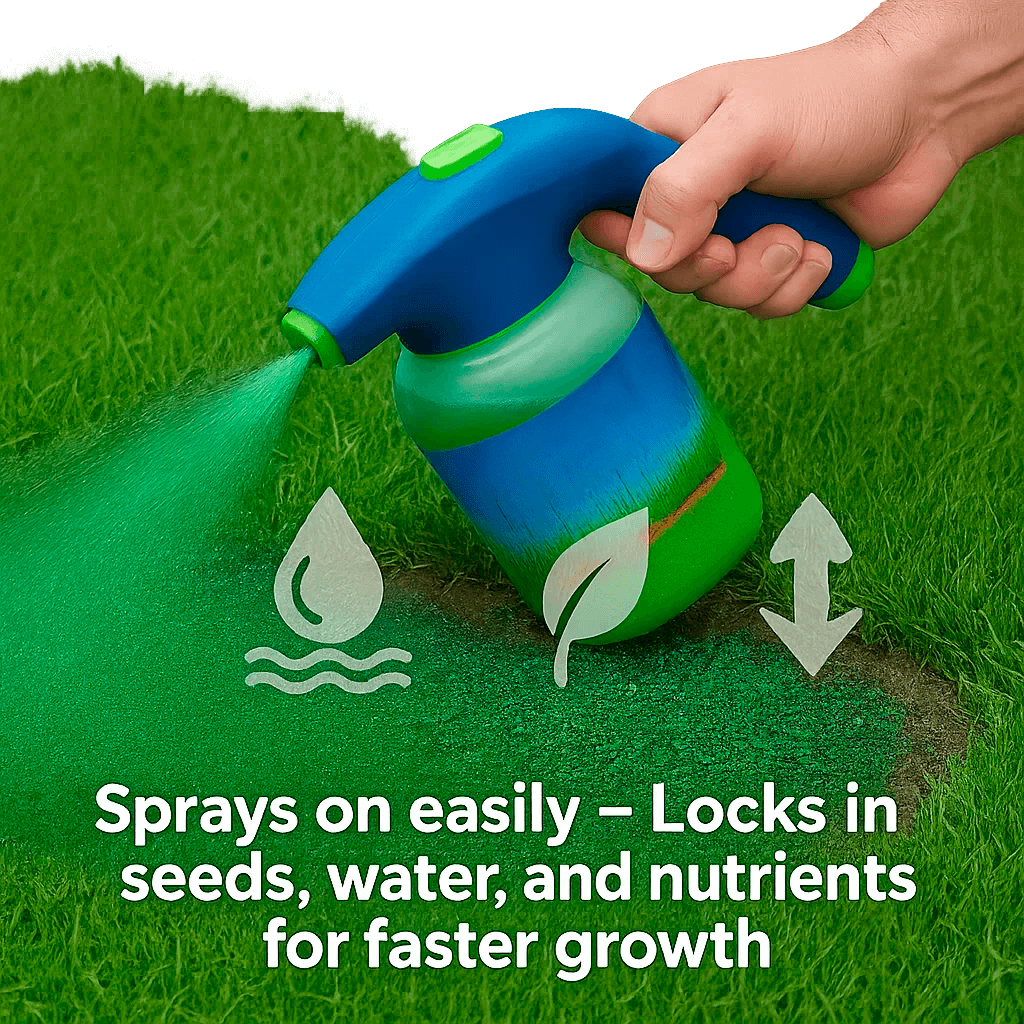 Davy | Liquid Lawn Hydro Mousse Spray On Grass Seed | Easy Application for Patchy Lawns & High-Traffic Areas